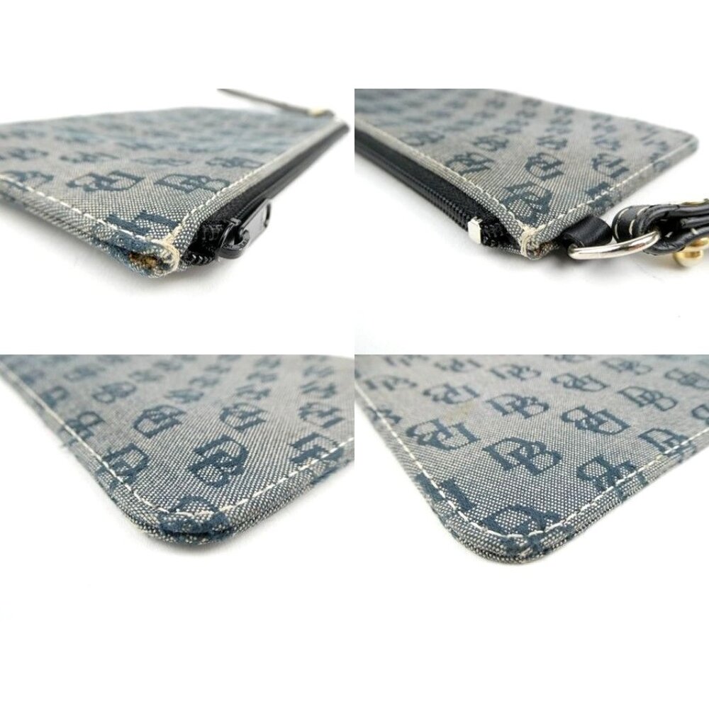 Dooney & Bourke Monogram Navy Black Canvas Wristlet/Clutch - Picture 16 of 16
